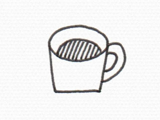 コーヒーカップのイラスト1